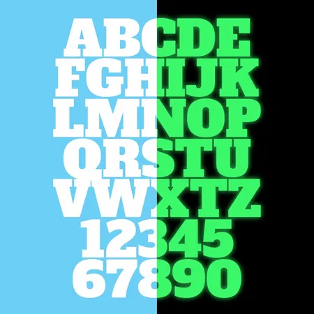 Alphanumeric Glow In The Dark Patches - Bottle Openers Now