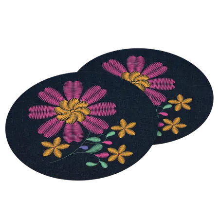 Cotton & Linen Embroidered Coasters - Bottle Openers Now