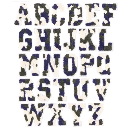 Chenille Camo Letters Patches - Bottle Openers Now