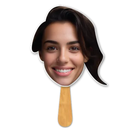 Face Cutout Hand Fans - Bottle Openers Now