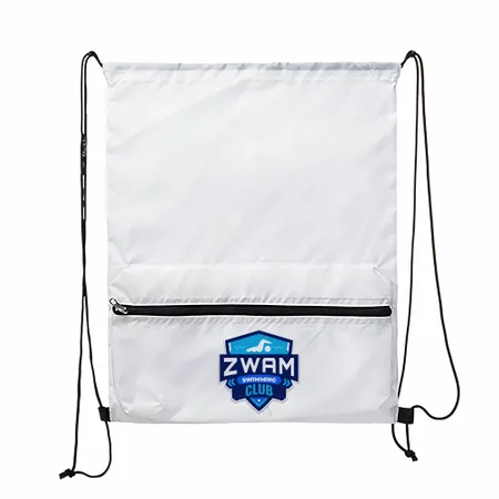 Zip Pocket Drawstring Bag Zip Pocket Drawstring Bag - Bottle Openers Now