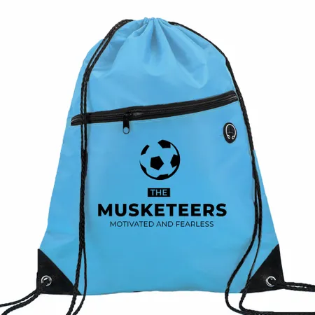 Zipper Drawstring Bag With Headphone Slots Zipper Drawstring Bag With Headphone Slots - Bottle Openers Now