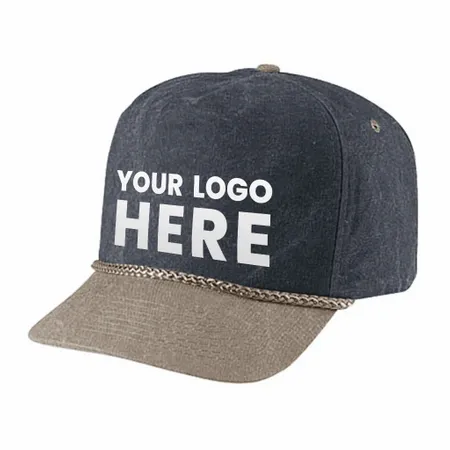 Cobra SWT-2 5 Panel Stone Washed Canvas 2-Tone Hat - Bottle Openers Now