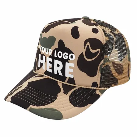 Nissun CSC - Foam Trucker Camo Hat, 5-Panel Camouflage Cap - Bottle Openers Now