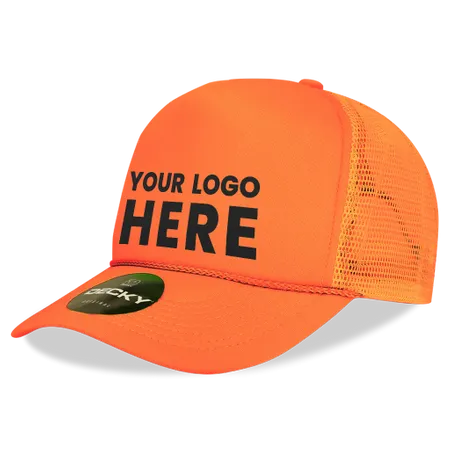 Decky 221 Neon Foam Trucker Cap, 5-Panel Mesh Back Hat - Bottle Openers Now