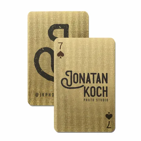 Brushed Gold Finish Playing Cards - Bottle Openers Now