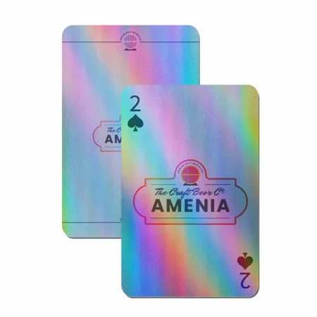 Holographic Silver Playing Cards - Bottle Openers Now