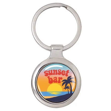 Fashionable Round Metal Keychain - Bottle Openers Now
