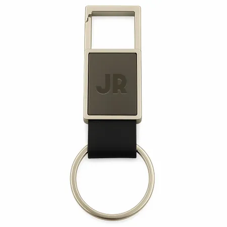 Square Caribiner Metal Keychain - Bottle Openers Now
