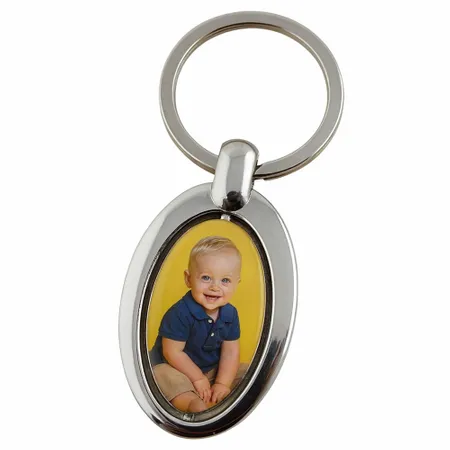 Spinning Oval Metal Keychain - Bottle Openers Now