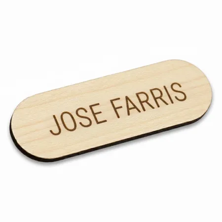 Wooden Name Badges - Bottle Openers Now