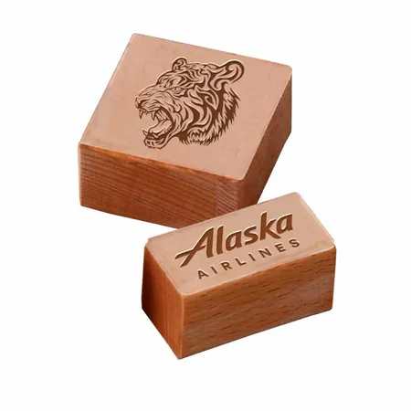 Rectangle Wood Rubber Stamps - Bottle Openers Now