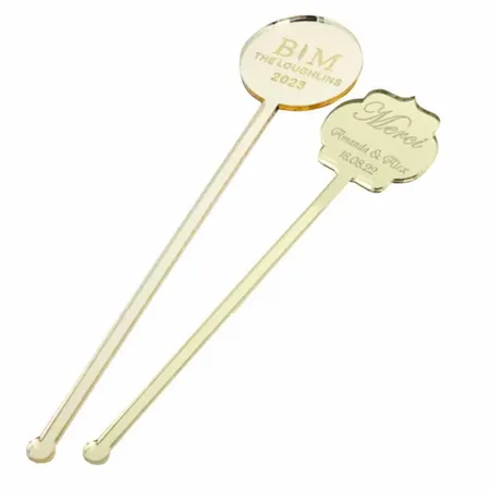 Metallic Acrylic Stir Sticks - Bottle Openers Now