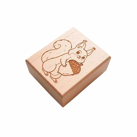 Square Wood Rubber Stamps - Bottle Openers Now