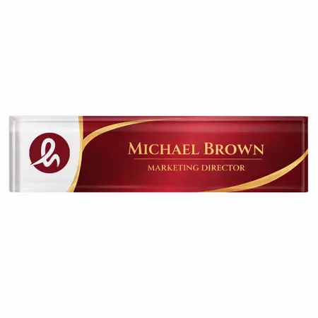 Acrylic Desktop Name Badges - Bottle Openers Now