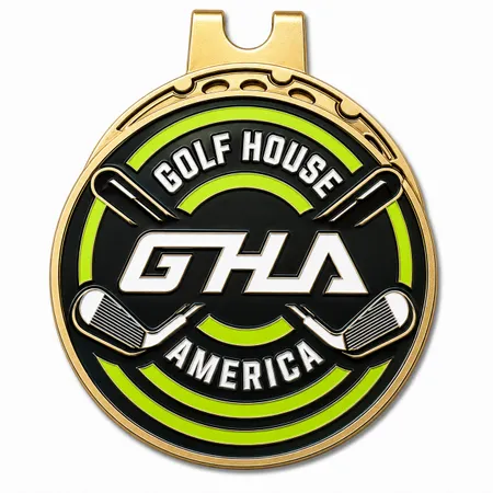 Soft Enamel Golf Ball Marker with Hat Clips - Bottle Openers Now