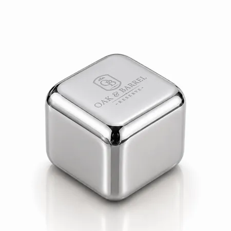 Silver Stainless Steel Ice Cubes - Bottle Openers Now