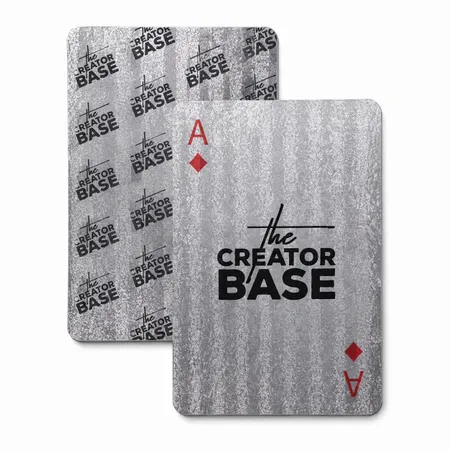 Brushed Silver Finish Playing Cards - Bottle Openers Now