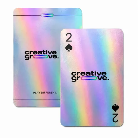 Holographic Silver Playing Cards - Bottle Openers Now