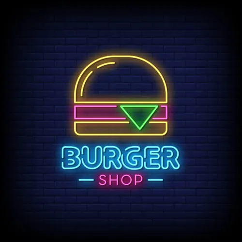 Burger Shop Neon Sign - Bottle Openers Now