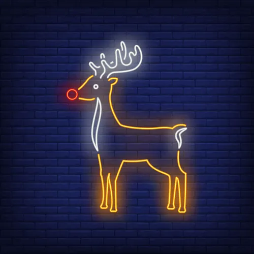 Cute Reindeer Neon Sign - Bottle Openers Now