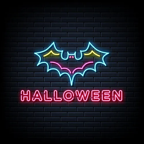 Halloween Neon Sign with Bat - Bottle Openers Now