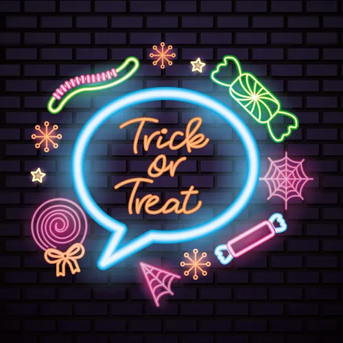 Cutie Trick Or Treat Neon Sign - Bottle Openers Now