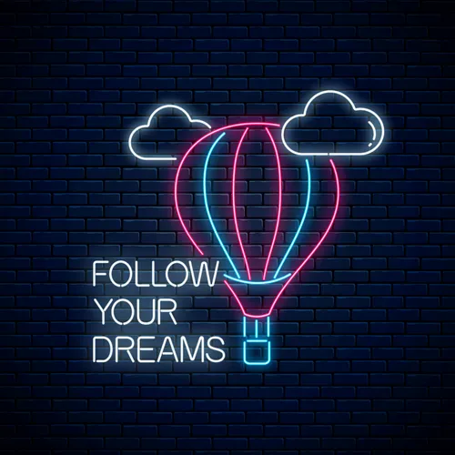 Follow Your Dreams With Hot Air Balloon Neon Sign - Bottle Openers Now
