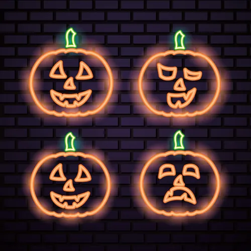 Orange Pumpkin Neon Sign - Bottle Openers Now