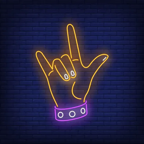 Rock Gesture Neon Sign - Bottle Openers Now