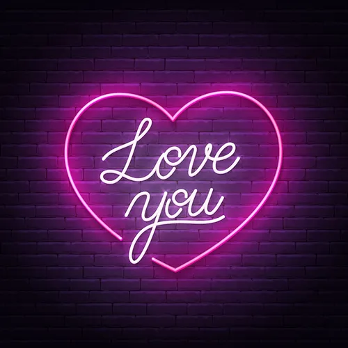 Pink Love You Neon Sign - Bottle Openers Now