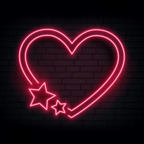 Red Love Heart Star Neon Sign - Bottle Openers Now