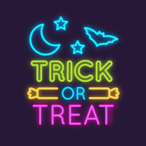 Trick Or Treat Neon Sign - Bottle Openers Now