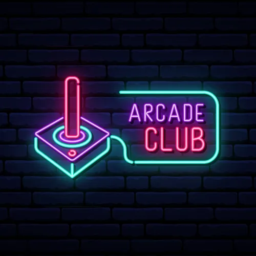 Retro Joystick Arcade Club Neon Sign - Bottle Openers Now