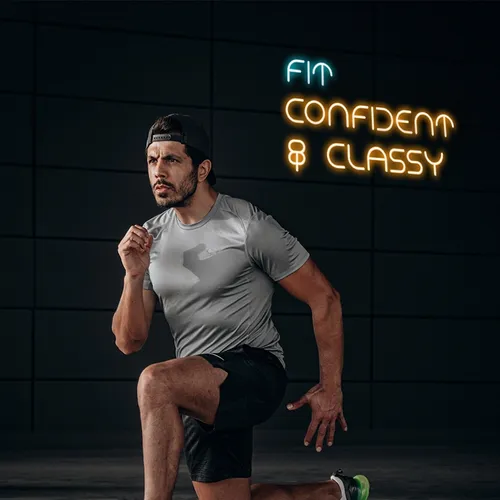 Fit Confident Classy Neon Sign - Bottle Openers Now