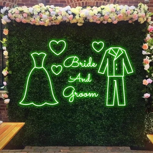Bride and Groom Neon Sign - Bottle Openers Now