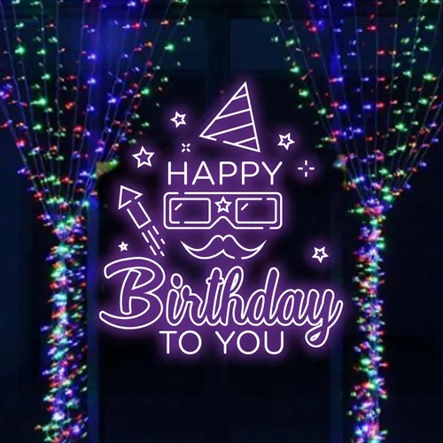 Happy Birthday Goggles  Neon Sign - Bottle Openers Now