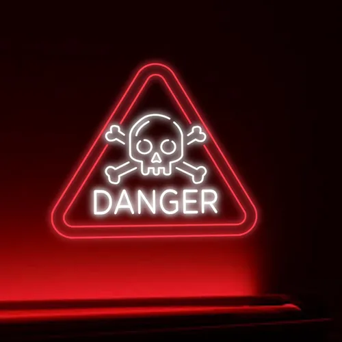 Danger Neon Sign - Bottle Openers Now