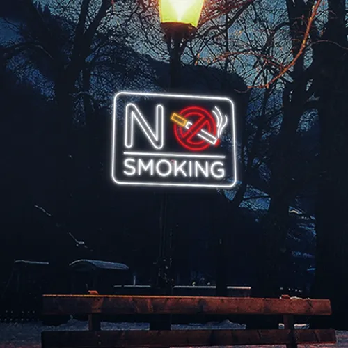 No Smoking Neon Sign - Bottle Openers Now