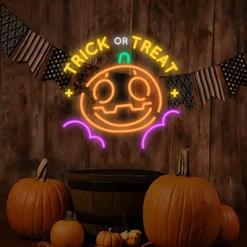 Trick or Treat Neon Sign - Bottle Openers Now