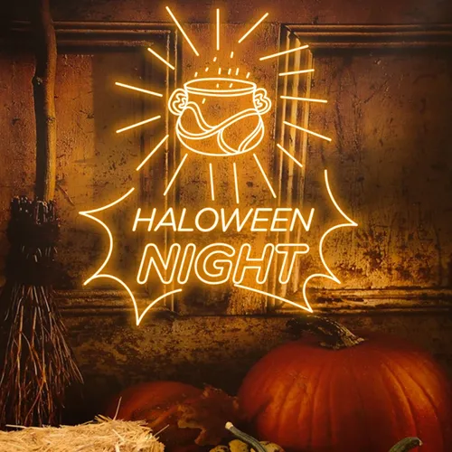Halloween Night Neon Sign - Bottle Openers Now