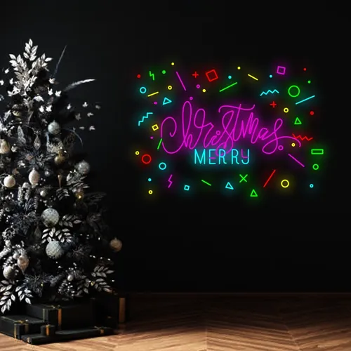 Christmas Merry Neon Sign - Bottle Openers Now