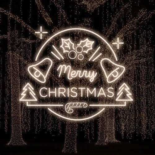 Merry Christmas Bell and Tree Neon Sign - Bottle Openers Now