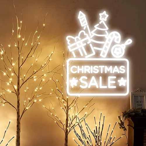 Christmas Sale Neon Sign - Bottle Openers Now