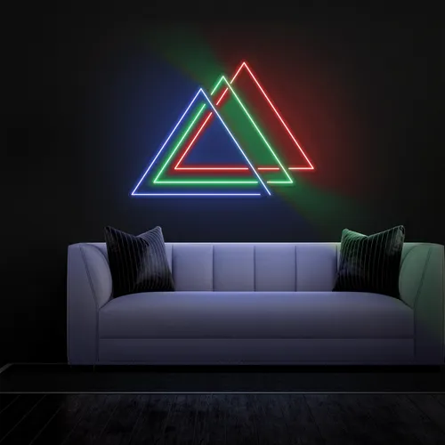 Triangles Neon Sign - Bottle Openers Now