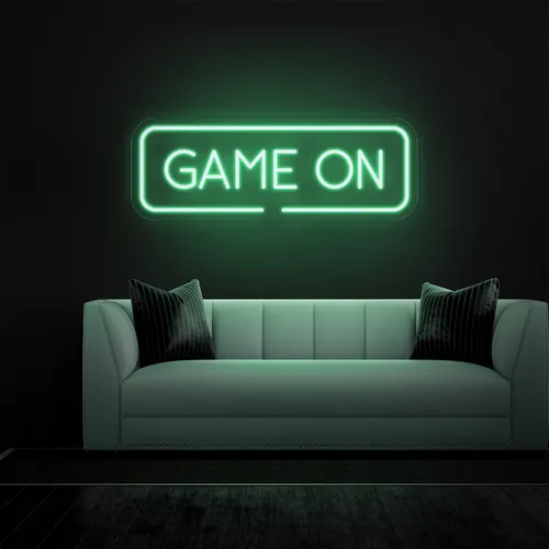 GAME ON Greeny Neon Sign - Bottle Openers Now