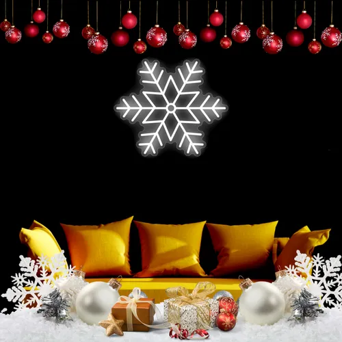 Snowflakes Neon Sign - Bottle Openers Now
