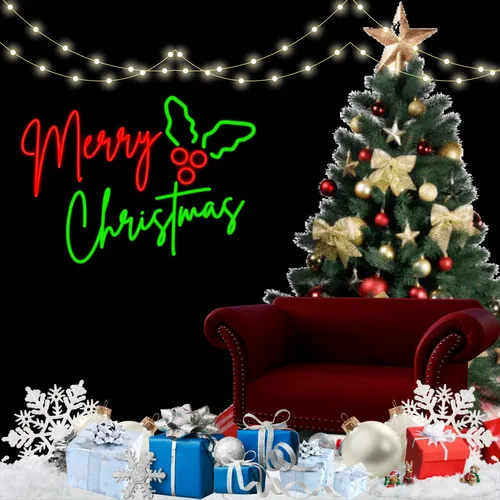 Sparkly Yuletide Neon Sign - Bottle Openers Now