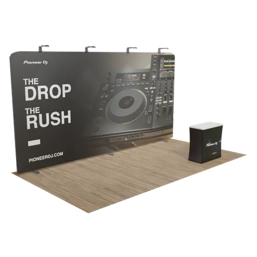 Custom Zip Up Trade Show Display 20' x 10' - Bottle Openers Now