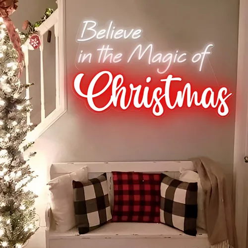 Believe in the Magic of Christmas Neon Sign - Bottle Openers Now